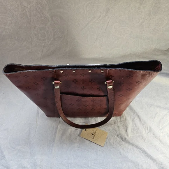 NWT Patricia Nash Benvenuto Leather Brown Tote Bag - Picture 11 of 12
